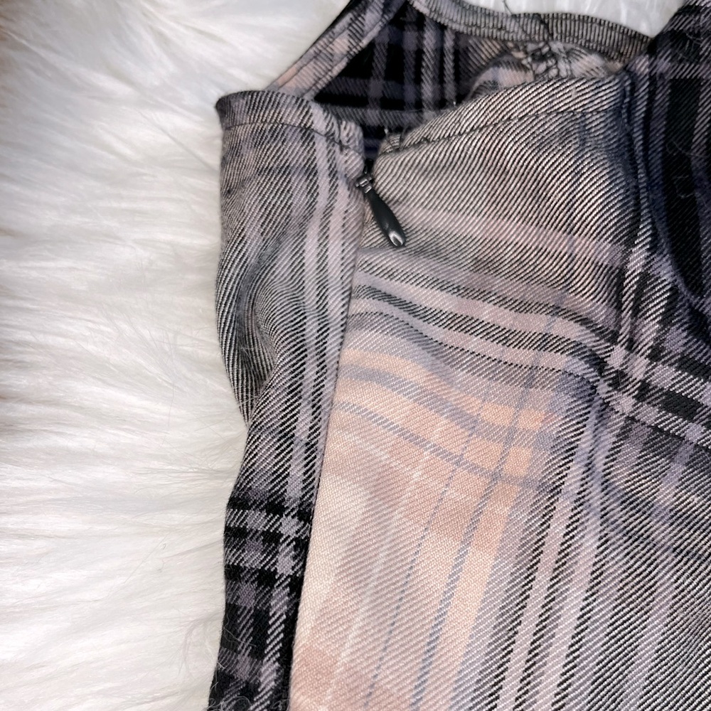 Urban Outfitters UO Keya Plaid Hook & Eye Mini Dress XS Extra Small - Picture 13 of 14